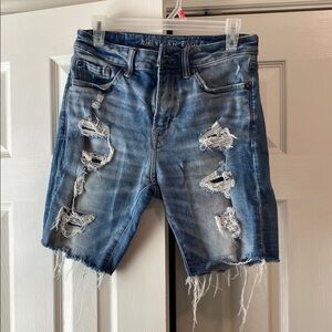 American Eagle Distressed Jean Shorts